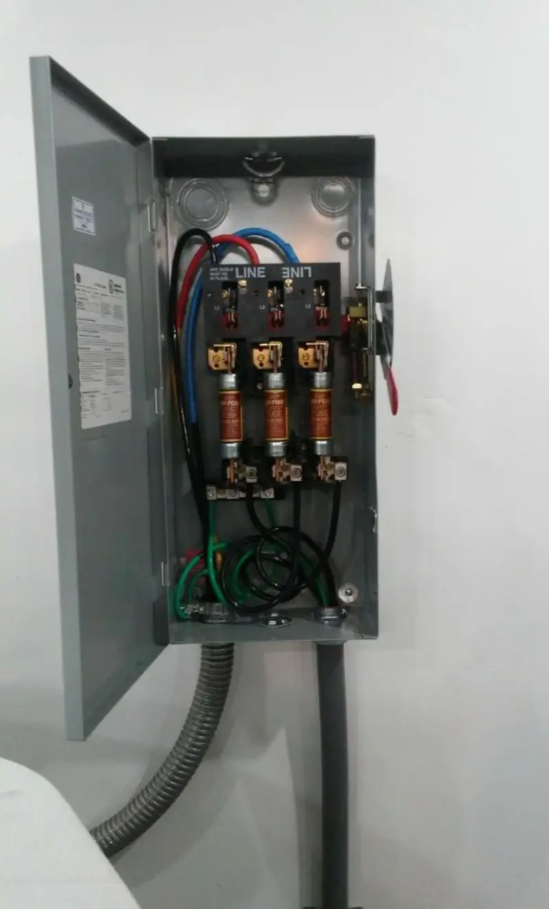 Three-phase disconnect switch installed for Electrical Wiring & Rewiring in Eastham